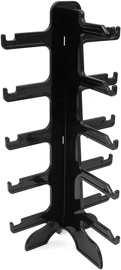 5 paar glazen houders - zonnebril houder - brillenhouder - display organizer - zonnebrillen - frame - display rek (zwart)