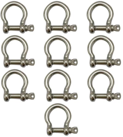 Allecto - M4 Ring Beugelslot - Roestvrij staal - Sterke verbinding - M5 - Voor zware tuigage - Eenvoudig te installeren - Geschikt voor koorden en