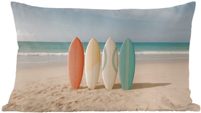 Sierkussens - Kussentjes Woonkamer - 60x40 cm - Strand - Surfbord - Pastel