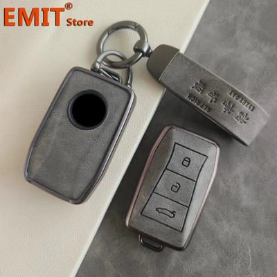 Porte-clés de voiture pour Lotus Emira Smart Keyless Télécommande Housse de Protection Sac Coque Porte-clés Anneau Support Étui Accessoires Auto Keyfob fit for Lotus black
