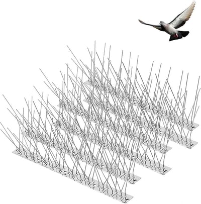 Famanu – Vogel spikes 6.6m - 20 stuks - anti-dieren strips om vogels van balkons - dakranden of vensterbanken te weren - weerbestendig - eenvoudig te installeren