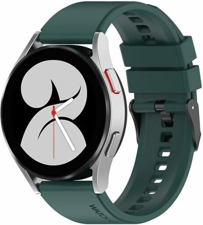 By Qubix - Geschikt voor Garmin bandje - Siliconen gesp bandje - Groen - Geschikt voor Garmin Vivoactive 6 / 5 / 3 - Smartwatch bandje 20mm