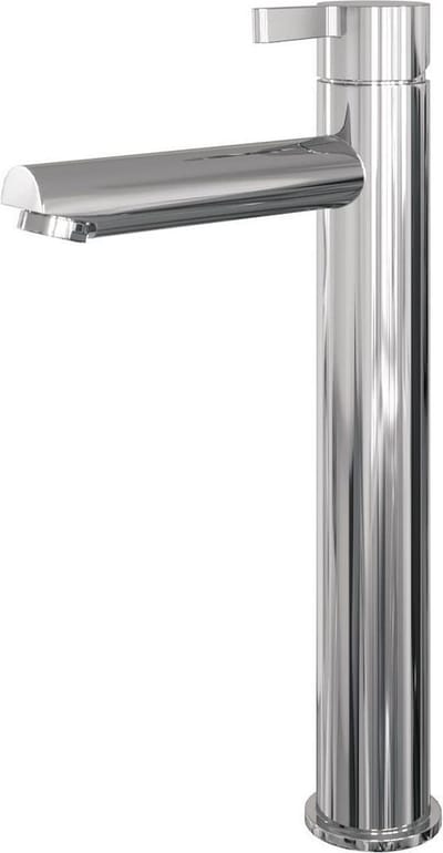 Brauer Chrome Edition wastafelmengkraan verhoogd met type HD1 greep opbouw ColdStart gepolijst chroom