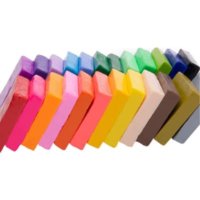 Argile polymère en petits blocs de 24 couleurs, Kit d'argile colorée DIY avec outils de modélisation, avec outils de sculpture multicolore