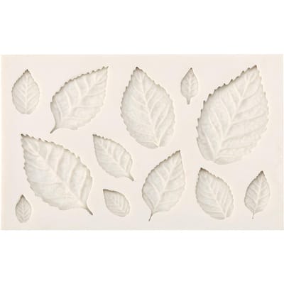 3D Siliconen Bladeren Fondant Cake Vorm Creatieve Chocolade Sugarcraft Vorm Decoreren DIY Gereedschap white