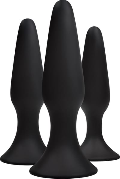 NS Novelties - Buttplug Set - Renegade Sliders Kit - 3 stuks - Zwart