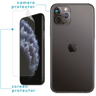 imoshion Screenprotector Folie 3 Pack + Camera Protector Glas voor de Apple iPhone 11 Pro