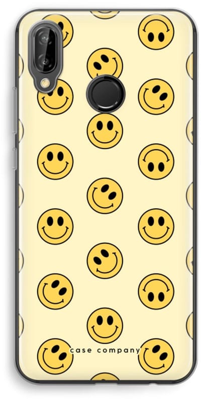 Case Company® - Hoesje geschikt voor Huawei P20 Lite hoesje - Smiley N°2 - Soft Cover Telefoonhoesje - Bescherming aan alle Kanten en Schermrand