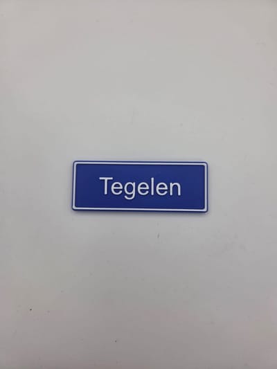 Koelkast Magneet plaatsnaam 8 X 3 CM Tegelen
