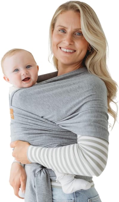 Baby Draagdoek - Baby Draagtas - Baby Dragen - One Size Fits All - 500 cm - Medium Grijs