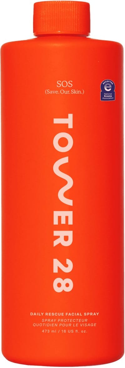 Tower 28 Beauty SOS Daily Rescue Facial Spray Jumbo Refill - Hypochlorous Acid - Gezichtsspray - Acne & Rosacea - Eczeem - Roodheid & Irritatie - 473ml