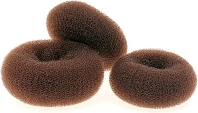 Haar Donut Bun Maker - Haarstyler Chignon - Feestkapsels Maken - 3 Verschillende Maten - Tot 10cm Diameter - Koffie