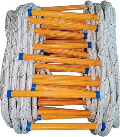 Veiligheidsladder - Reddingsladder touwladder - Snelle evacuatie - Vlamvertragend materiaal - 10 meter lengte