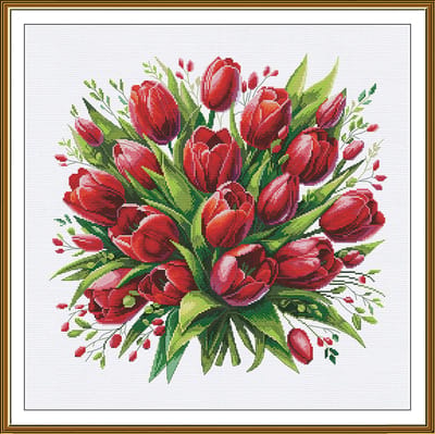 Borduurpakket Nova Sloboda - Bouquet "Love" - Boeket "Liefde"
