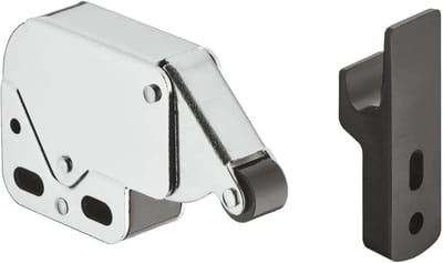 Deurklink Veerhouder - Rolsluiting Latch - Kastdeuren Beveiligen - Automatische Druk - 5 x 8 x 1 cm - Zwart