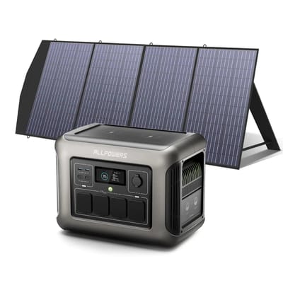 ALLPOWER Zonnegeneratorset 1800W (R1500 + SP033 200W zonnepaneel) - R1500+ SP033 200W zonnepaneel