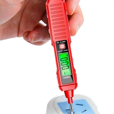 Elektrische testpen - Spanningstester - Veilig elektrisch werk - Contactloos detecteren - 12-300V - Rood