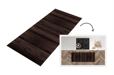Keukenloper - Loper keuken - Vintage - Plank - Industrieel - 120x50 cm - Keukenloper vinyl