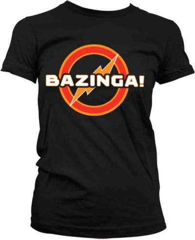 The Big Bang Theory Dames Tshirt -S- Bazinga Underground Logo Zwart