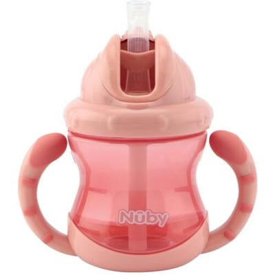 Nuby Nûby Flip It antilekbeker met handvat 12M+ Pink dames