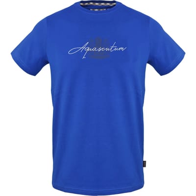 Aquascutum Aquascutum Script T-shirt voor heren (Blauw)