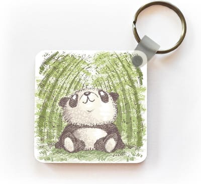 Sleutelhanger - Uitdeelcadeautjes - Bamboe - Panda - Bos - Plastic