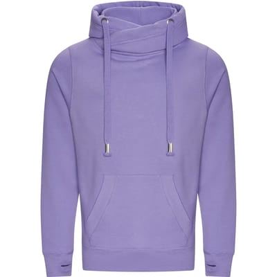 Just Hoods Cross Neck Hoodie JH021 - Digital Lavender - XS