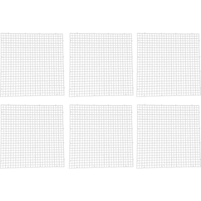 6 Stuks Aquarium Vissenkom Isolatie Bodem Filter Roosterplaat Verdelers Krat Snijden 30x30cm / 11.81x11.81in transparant