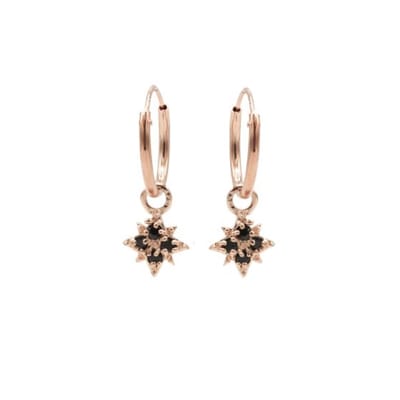 Karma Symbols oorbel Black Zirconia Morningstar M2790B Rosé