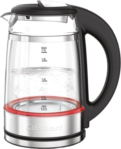 Elektrische Waterkoker - Snel Koken Apparaat - Warme Dranken Maken - Dubbelwandig Glasontwerp - 1.7 Liter Capaciteit - Transparant