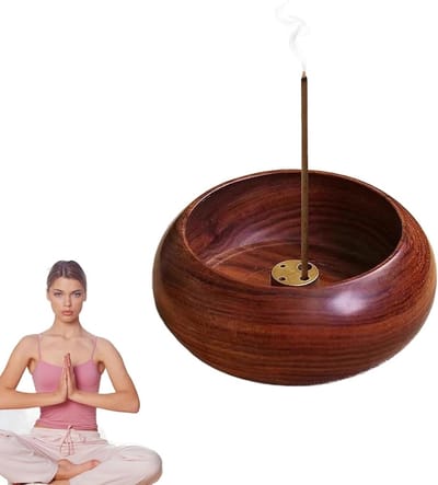 Rose Wood Wierookhouder met Meerdere Gaten - Minimalistisch en Functioneel Ontwerp voor Diverse Wierookstokjes en Accessoires