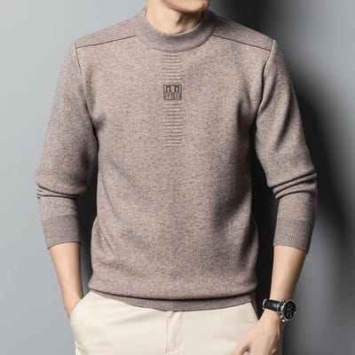 Nieuwe gebreide trui voor heren, anti-pilling, lange mouwen, ronde hals, casual gebreide pullover voor de herfst en winter. 4XL gray