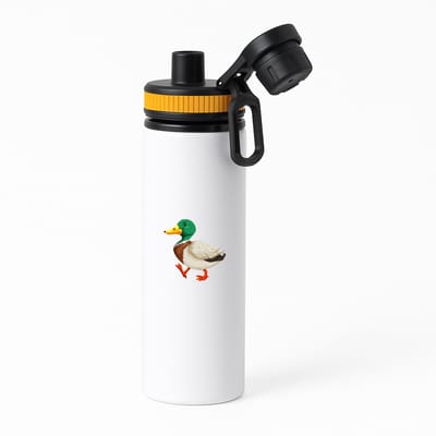 Hacebo® - Eenden waterfles met draaidop oranje - Eend - Dieren liefhebbers - Vogels - dieren - kinderboerderij - water fles - 850ML