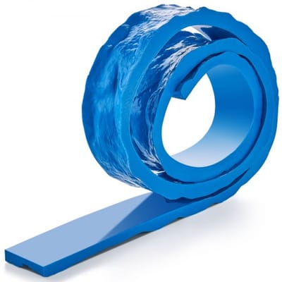 VEVOR Betonstempel, 91" x 3" Betonmallen, Rechthoekige polyurethaan stempel, Mat met stenen tegelsstructuur, Afdruk van leisteenvloer, Naadloze stempelmat, Betontextuurhuid voor decoratieve buitenruimtes, Blauw