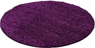 Hoogpolig vloerkleed Life - lila - rond 160 cm