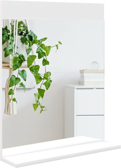 HOMCOM Badkamerspiegel - Glas - 50x12x60cm - Wit