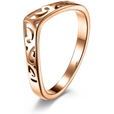 Keltische Titanium Stalen Ring met Hartvormig Ontwerp 10# beige