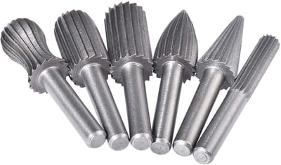 Ynkkvre – Frezen– 6 stuks – 6 mm schacht – Wolfraamcarbide Frezen – Rotatie Freesbits voor Metaalbewerking, Graveren, Polijsten, Boren