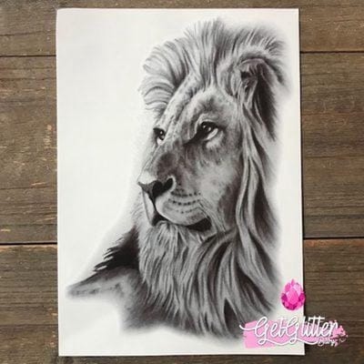 GetGlitterBaby® - Henna Plak Tattoos / Tijdelijke Tattoo / Nep Tatoeage / Fake Temporary Tattoo Sticker - Leeuw / Lion