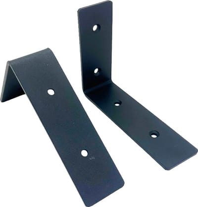 Maison DAM 2x Plankdrager L vorm - Plankdrager – Voor plank 15/19cm – Mat zwart - Incl. bevestigingsmateriaal + schroefbit