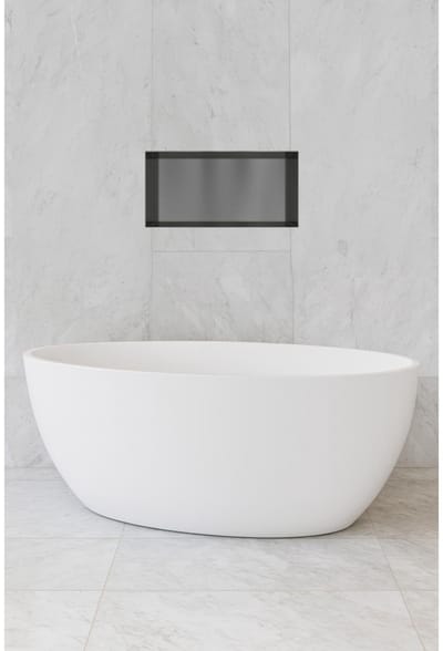 Hotbath &More BOX060F inbouwnis 30x60x10cm zonder frame geborsteld gunmetal PVD