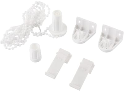 Dailygoods- Rolgordijn Reparatieset - Koppeling/Beugel - Kraalketting 89cm - Voor 17-18mm Buis - Hoogwaardige Kunststof - Eenvoudig te Gebruiken - Raamdecoratie