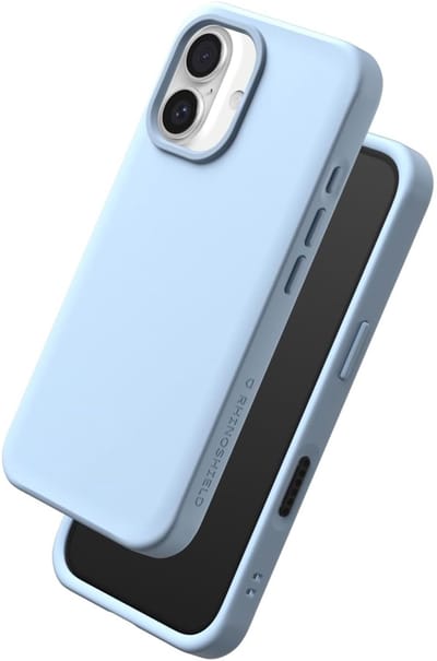 Rhinoshield, Hoesje Geschikt voor Apple iPhone 16 Plus Model SolidX Ultra-stevig compatibel met Magsafe, Lichtblauw