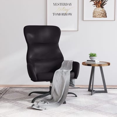 vidaXL - Relaxstoel - kunstleer - zwart