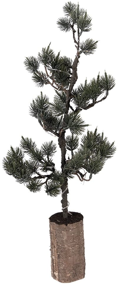 Clayre & Eef Mini Kunstkerstboom 23x23x60 cm / 3xAAA Groen Hout