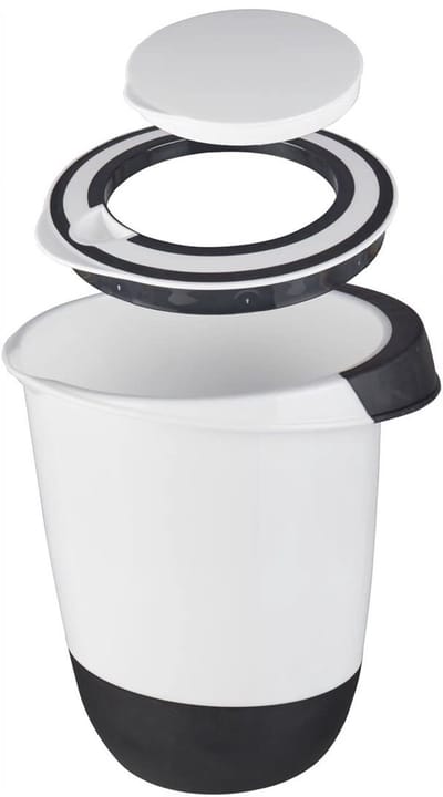 Dailygoods- Mengkom 1,5 liter - Spatdeksel - Antislip bodem - Kunststof - Afmetingen 16 x 17 x 14 cm - Ideaal voor deeg en room - Keukenkom
