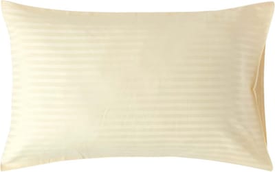 Homescapes Satijn Streep Katoen Kussensloop 50x75 cm – Geel – 100% Egyptisch Katoen – Draaddichtheid 330