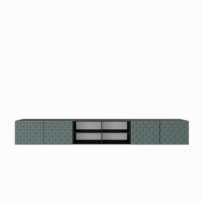 TV-kast Cali IV 300 (3x100) cm (zwart + groen)