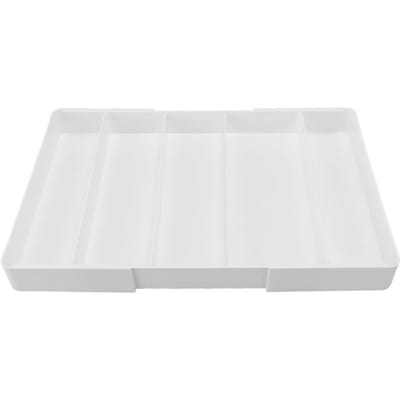Keukenlade Organizer ABS Plastic Eenvoudig Veelzijdig Ladeverdeler Bak voor Slaapkamer Kaptafel Kantoor white