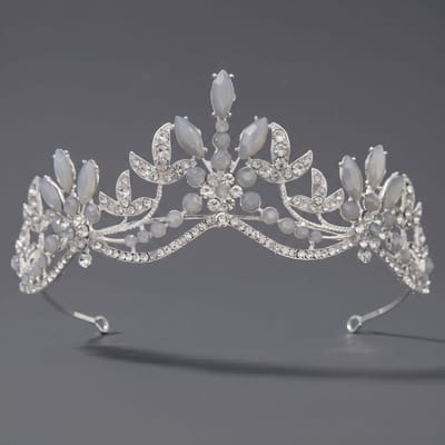 Kroon voor dames-Prinsessenkroon-Diadeem-Kroon-Strass-Elegant en Duurzaam - Geschikt voor Verschillende Gelegenheden-Haarsieraad-Stijl 27